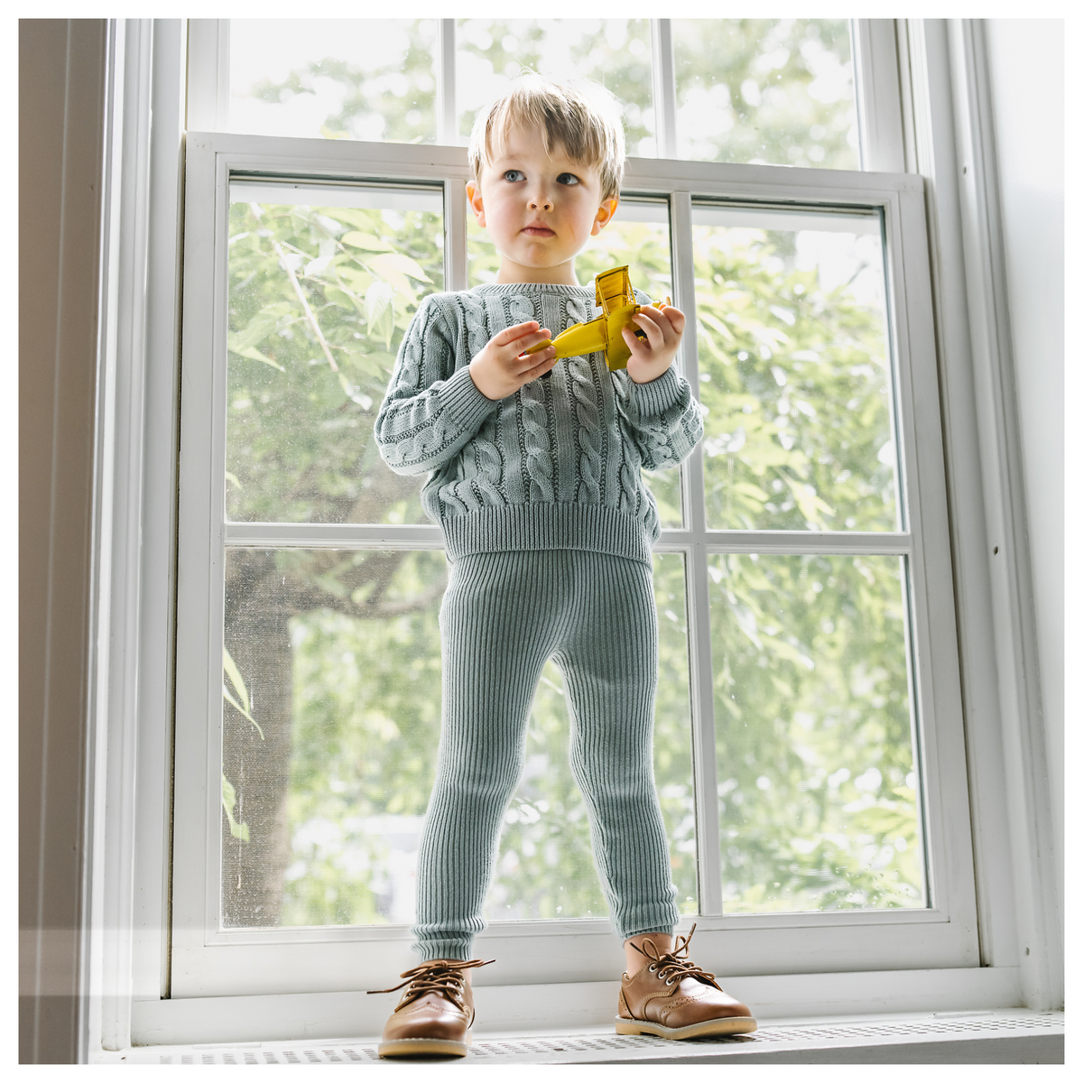 Dusty Blue Cable Knit Set – Bebe Kangaroo