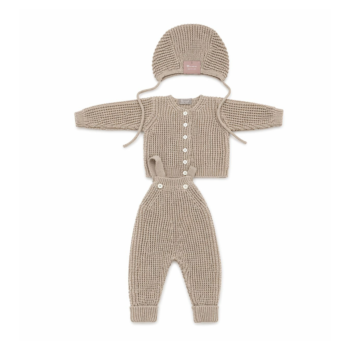 Oat Knit Cardigan & Overall – Bebe Kangaroo